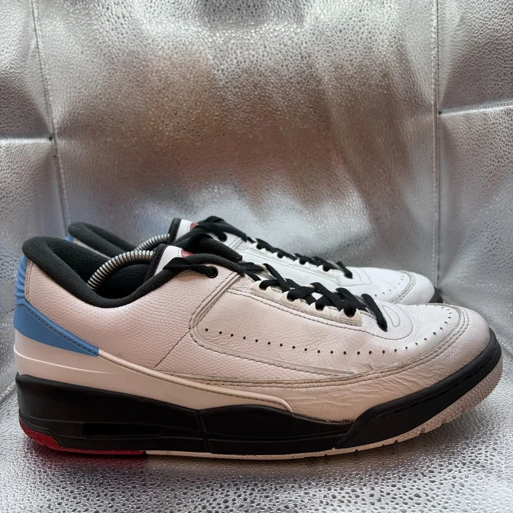 Size 11 Nike Air Jordan 2/3 White Varsity Red Blue Mens Sneaker Shoes FD0383-104